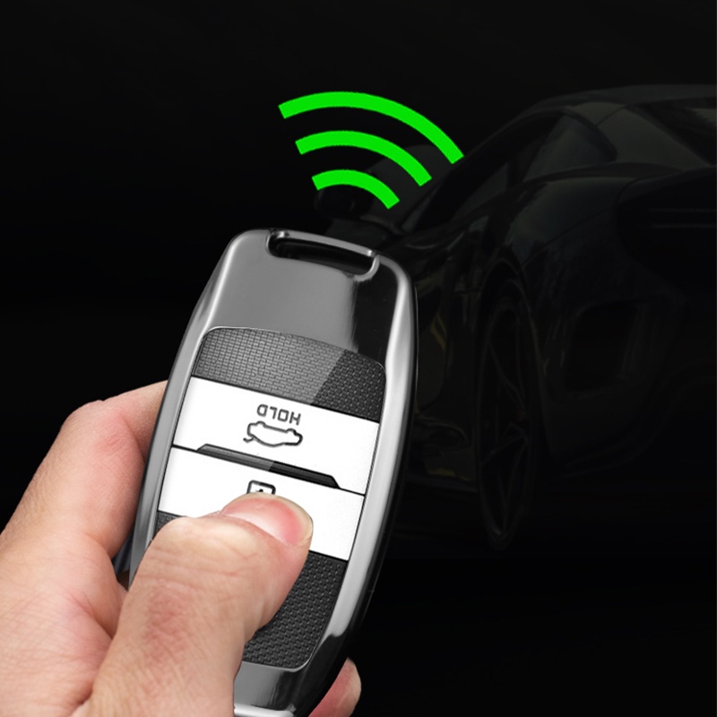 Bao Da Bảo Vệ Chìa Khóa Xe Hơi kia cerato k3 rondo rio soluto Selentos forte Bằng Kim Loại Ốp