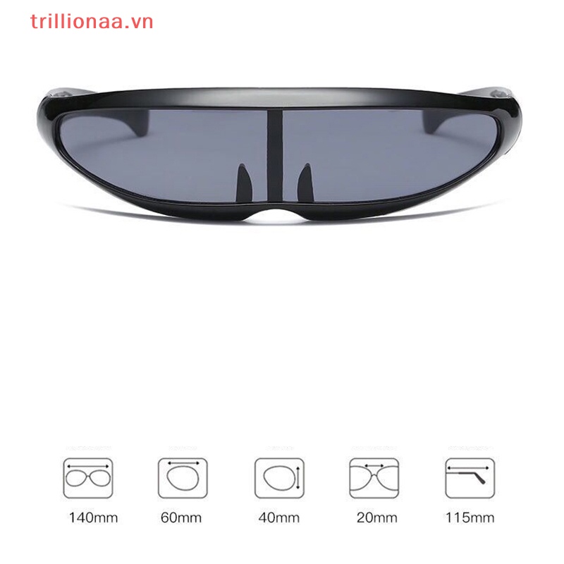 Triillionaa 1 Kính Mát Đuôi Cá laser Ngoài Trời Phong Cách Thể Thao Cá Tính vn