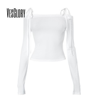 Áo Thun crop top Tay Dài Trễ Vai Màu Trơn In Họa Tiết Thời Trang Cho Nữ 2023