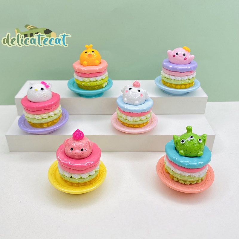 Set 10 Mô Hình Bánh Trái Cây 3d Bằng Nhựa resin Dùng Trang Trí Sổ Tay diy