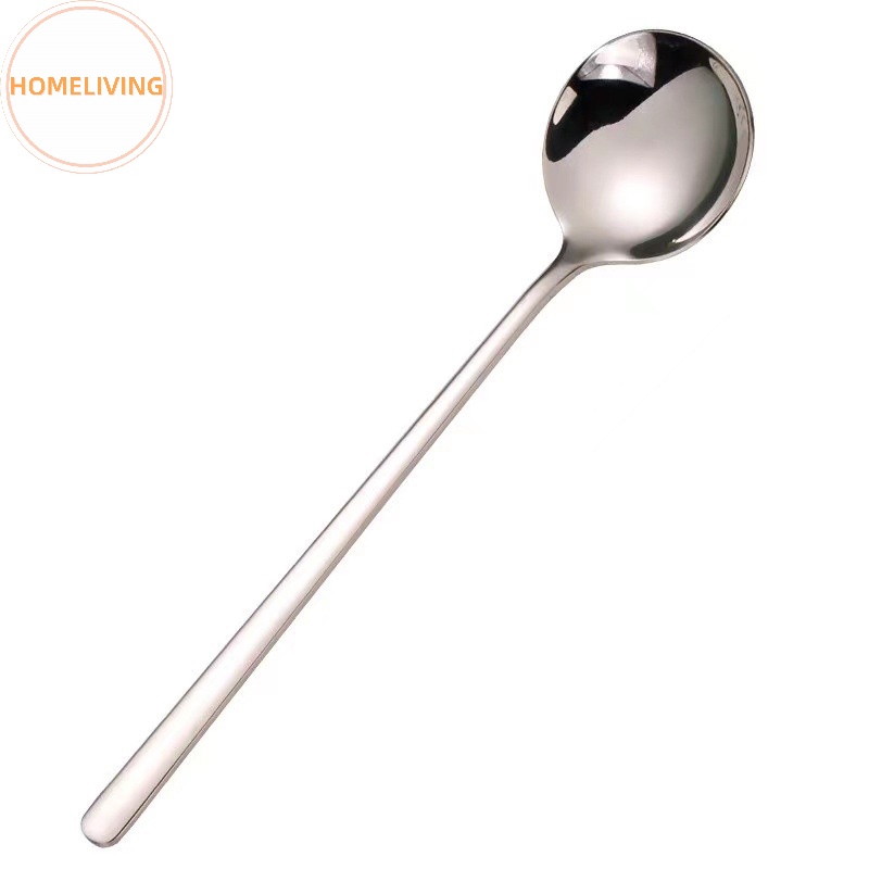 Muỗng Ăn Súp Bằng Thép Không Gỉ 304 Đế Phẳng Phong Cách Trung Hoa