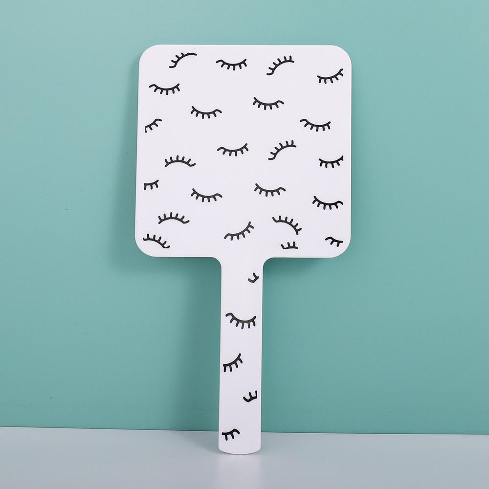 Gương Trang Điểm Cầm Tay Hình Vuông Cỡ Nhỏ Họa Tiết Hoa Xinh Xắn