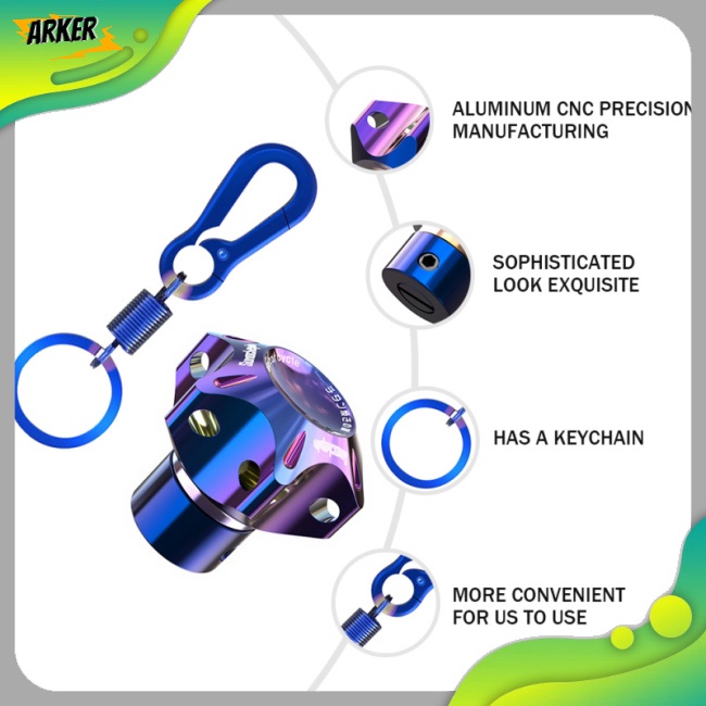 Ak general Móc Chìa Khóa Bằng Titan Hình Lục Giác Cho Tàu Đua