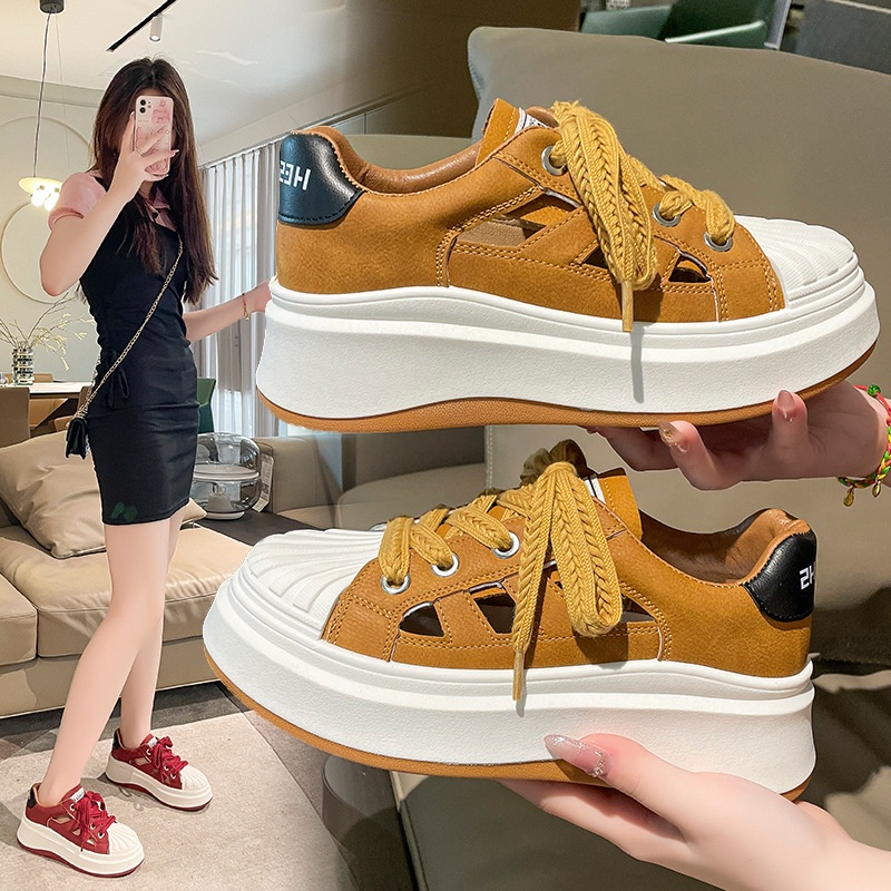 C＆S  Giày thể thao giày nữ giày bánh mì nữ đế cao 2023 Siêu Mềm Xinh Xắn FYD23904US 36Z230906