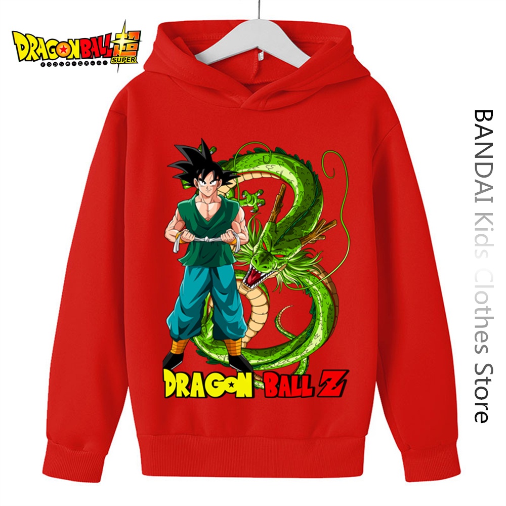 Áo hoodie Tay Dài In Hình goku dragon ball Thời Trang Xuân Thu 2023 Cho Bé Trai 2-12 Tuổi