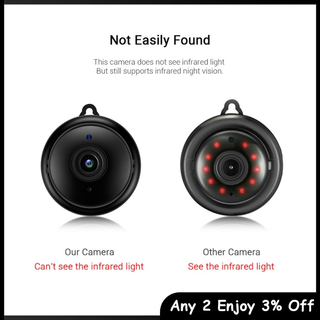 Camera mini zevaret wifi ip Không Dây hd 1080p Hai Chiều Phát Hiện Chuyển Động Ban Đêm Cho Bé