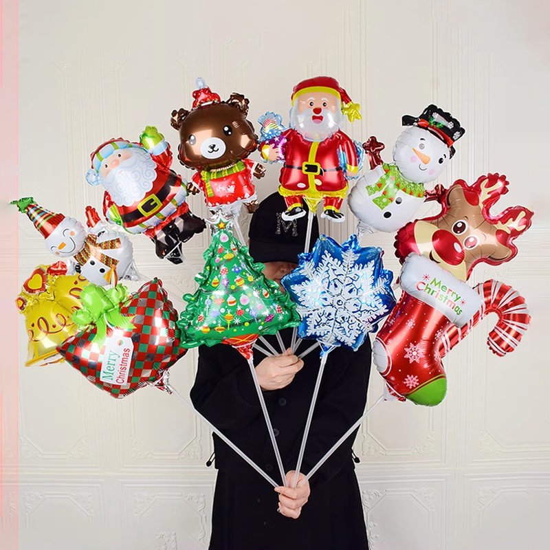 Bong Bóng Họa Tiết Hoạt Hình Người Tuyết Dùng Trang Trí Tiệc Giáng Sinh