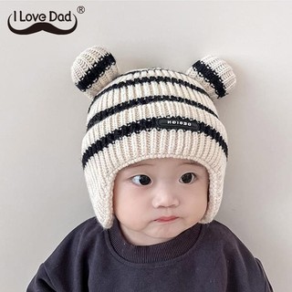 Dễ thương mũ len giữ ấm tai gấu đáng yêu cho bé