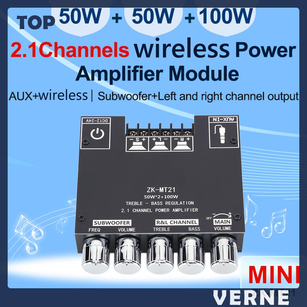 Bảng Mạch Khuếch Đại Âm Thanh Kỹ Thuật Số 2.1 Kênh zk-mt21 2x50w + 100w bt5.0