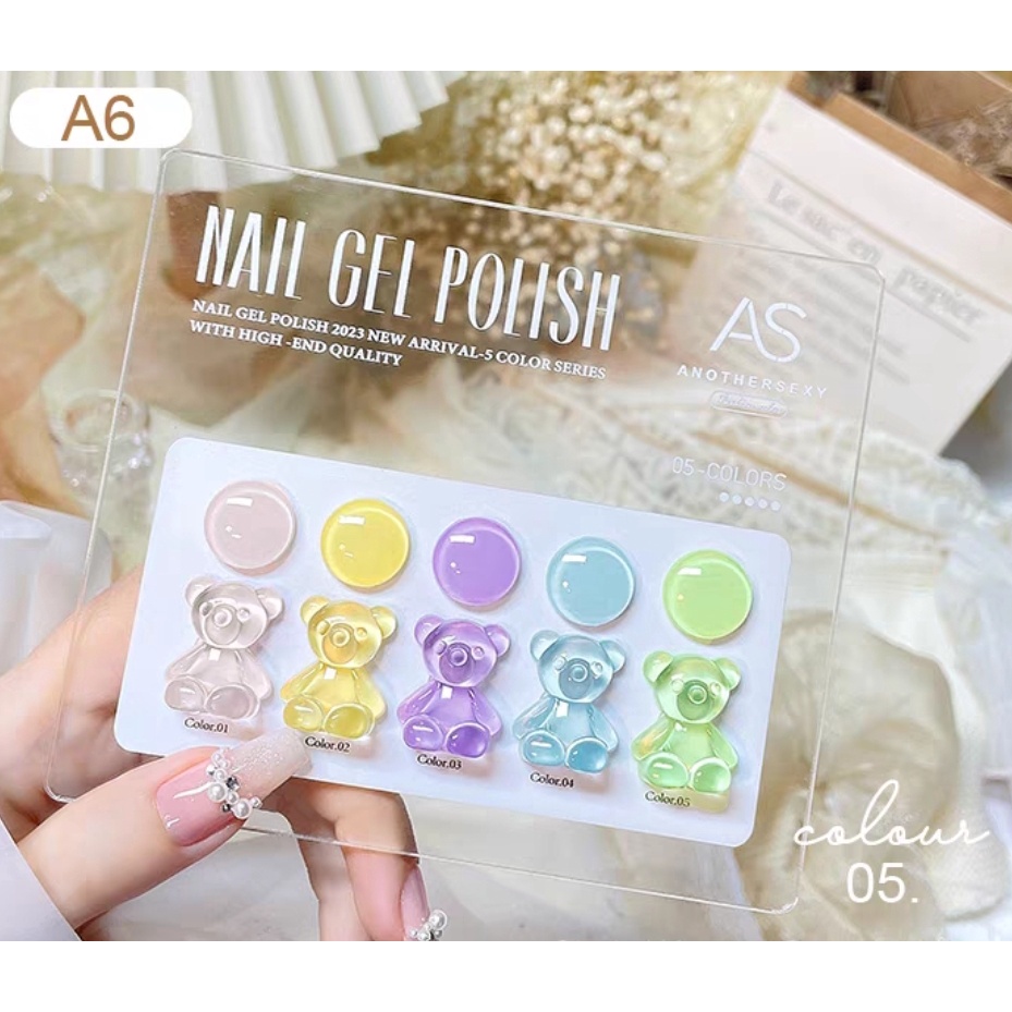 Set Sơn AS 5 Màu A6 Chai Xanh Cao Cấp - manh219
