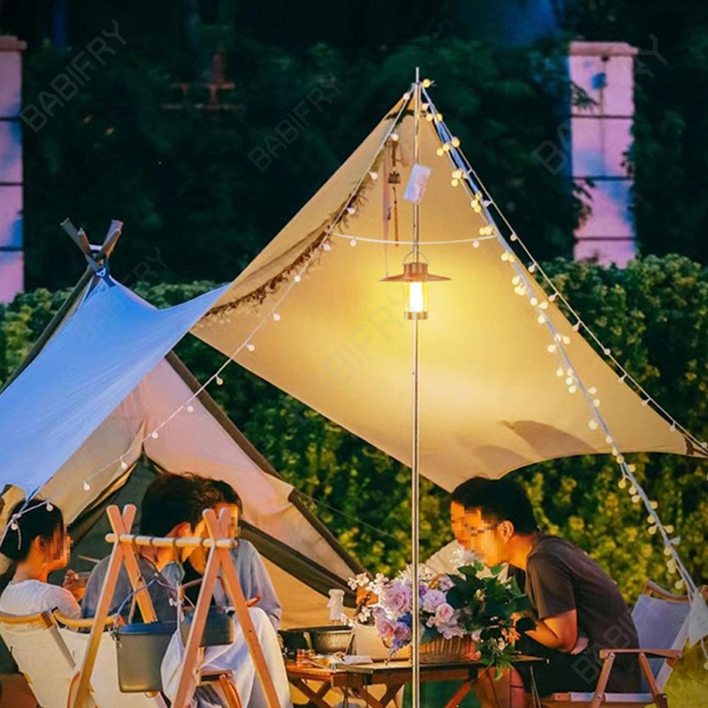 Đèn led Cắm Trại Có Thể Tháo Rời Kèm Móc Trang Trí Sân Vườn Ngoài Trời