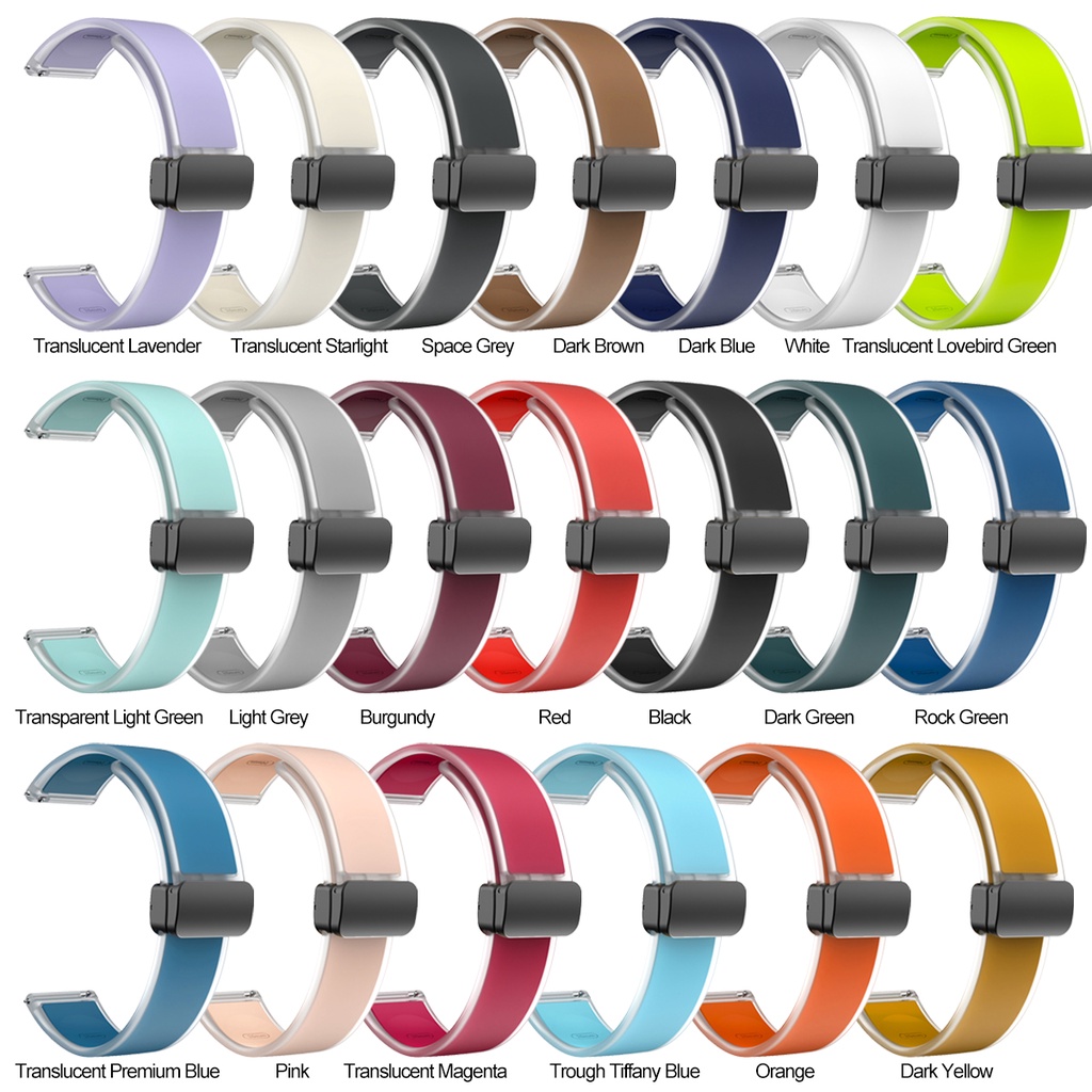 Dây Đeo Silicon Từ Tính 20mm 22mm Cho Đồng Hồ samsung galaxy watch 6 5 4 40 44mm 5pro 45mm galaxy watch 6 / 4 classic 42 46mm 43 47mm
