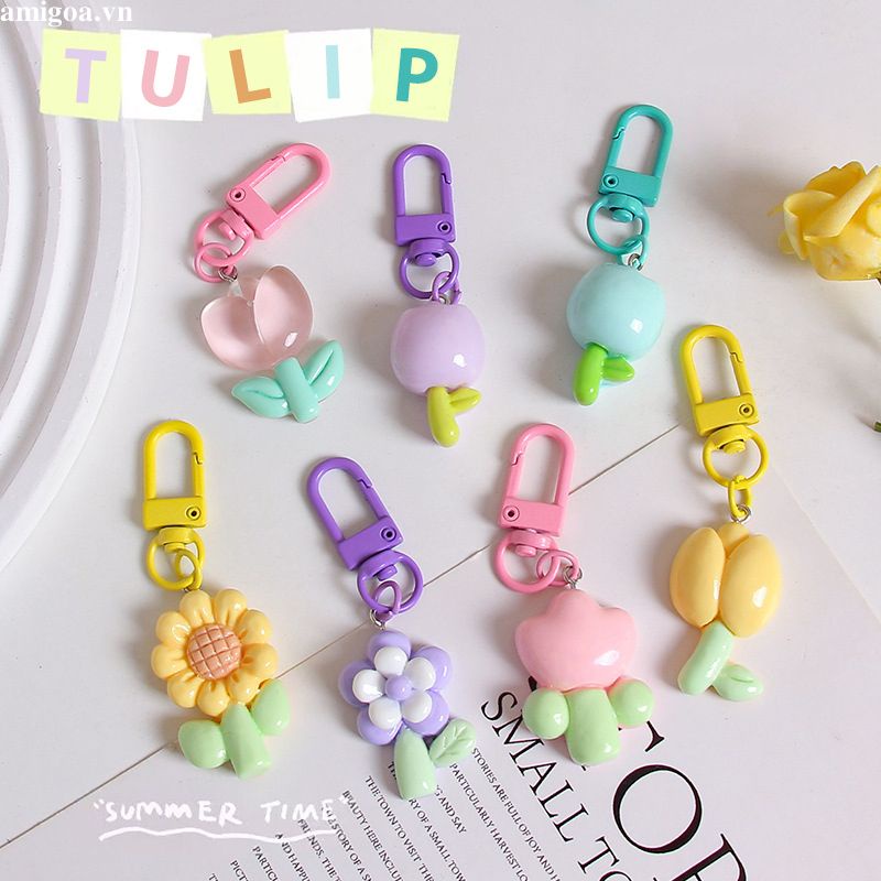 ✨✨Móc Khóa Hình Hoa tulip Dễ Thương Dùng Làm Quà Tặng