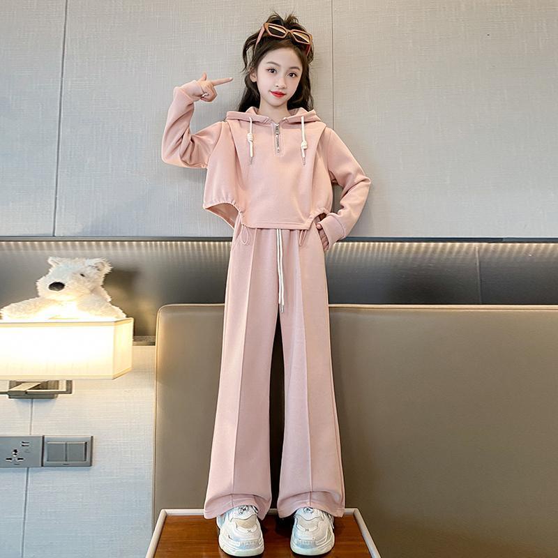 Set Áo Hoodie Và Quần Dài Thời Trang Mùa Thu Cho Bé Gái 5-6 - 7-8 - 9-10 - 11-12 - 13-14 Tuổi