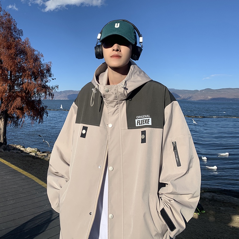 Áo Khoác Thể Thao Dáng Rộng Có Mũ Trùm Cá Tính Theo Phong Cách Xuân Thu 2023 Dành Cho Nam