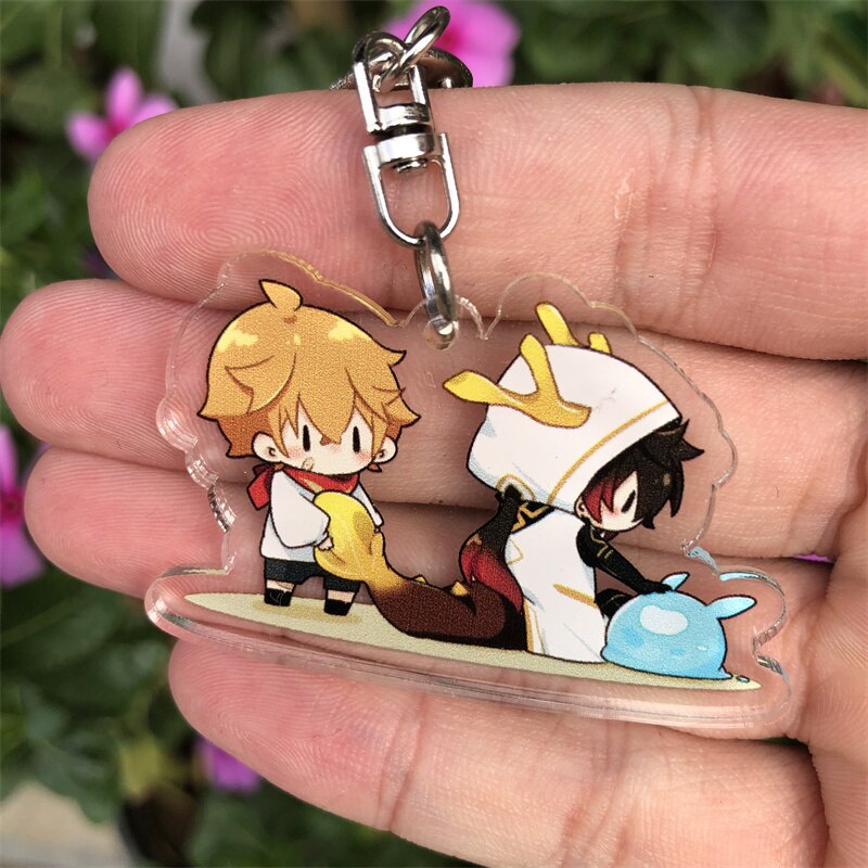 Móc khoá Genshin Impact Abyss Mage Zhongli Morax Tartaglia Anime Manga Nhật Bản Phụ Kiện Trang Trí Túi xách Balo