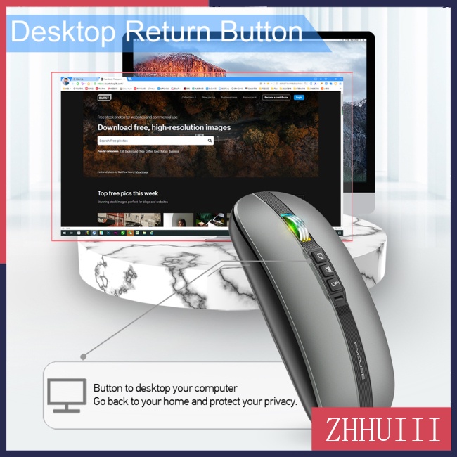 Chuột bluetooth Không Dây jt m113 2.4g / bluetooth 5.1 Chế Độ Kép 2400dpi Cho pc laptop