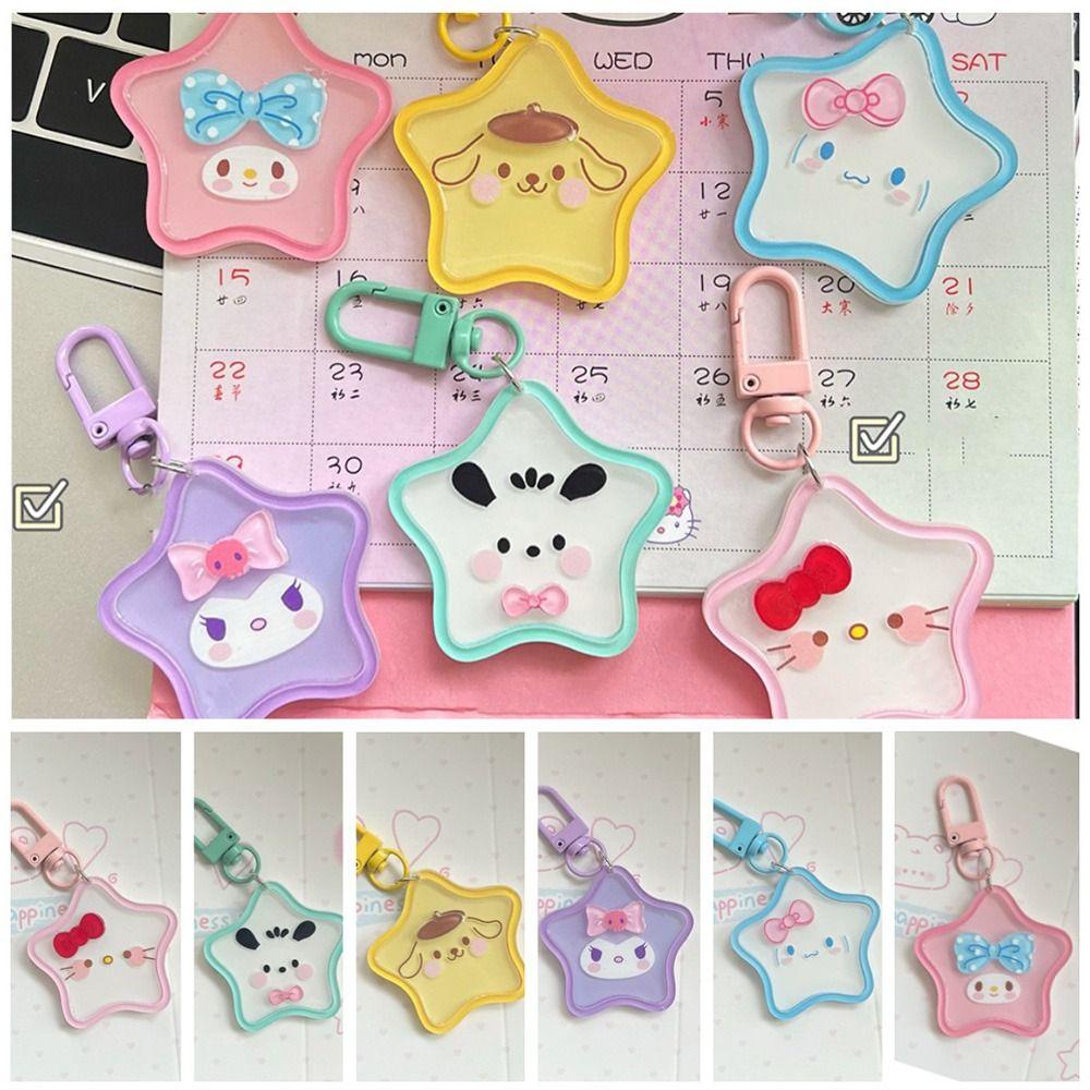 Mmluck Móc Khóa Ngôi Sao Năm Cánh Thiên Thần mymelody kitty kuromi acrylic Dễ Thương pompompurin pochacco cinnamoroll Cho Trẻ Em