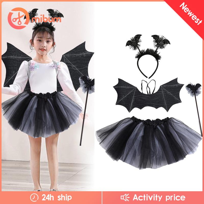 Bộ Băng Đô Và Chân Váy tutu Hóa Trang halloween