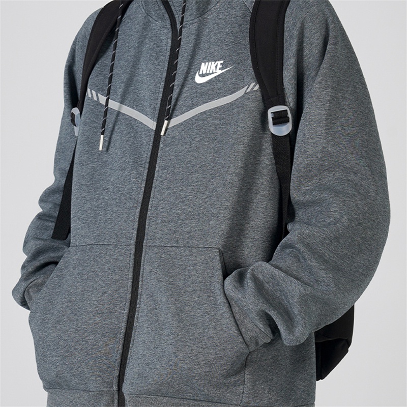 Áo Khoác nike Phản Quang Có Mũ Trùm Cá Tính Dành Cho Nam / Size m-4xl