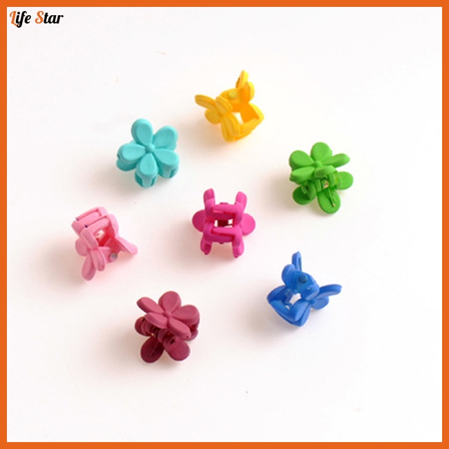 Kẹp Tóc Màu Trơn Chống Trượt Hình Hoa Hoạt Hình Dễ Sử Dụng