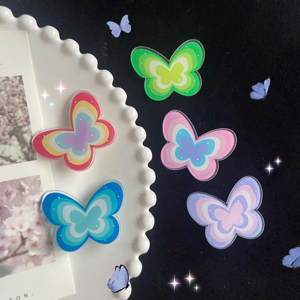 Giá Đỡ Điện Thoại Hình Bướm Thời Trang Thu Đông Ấm Áp