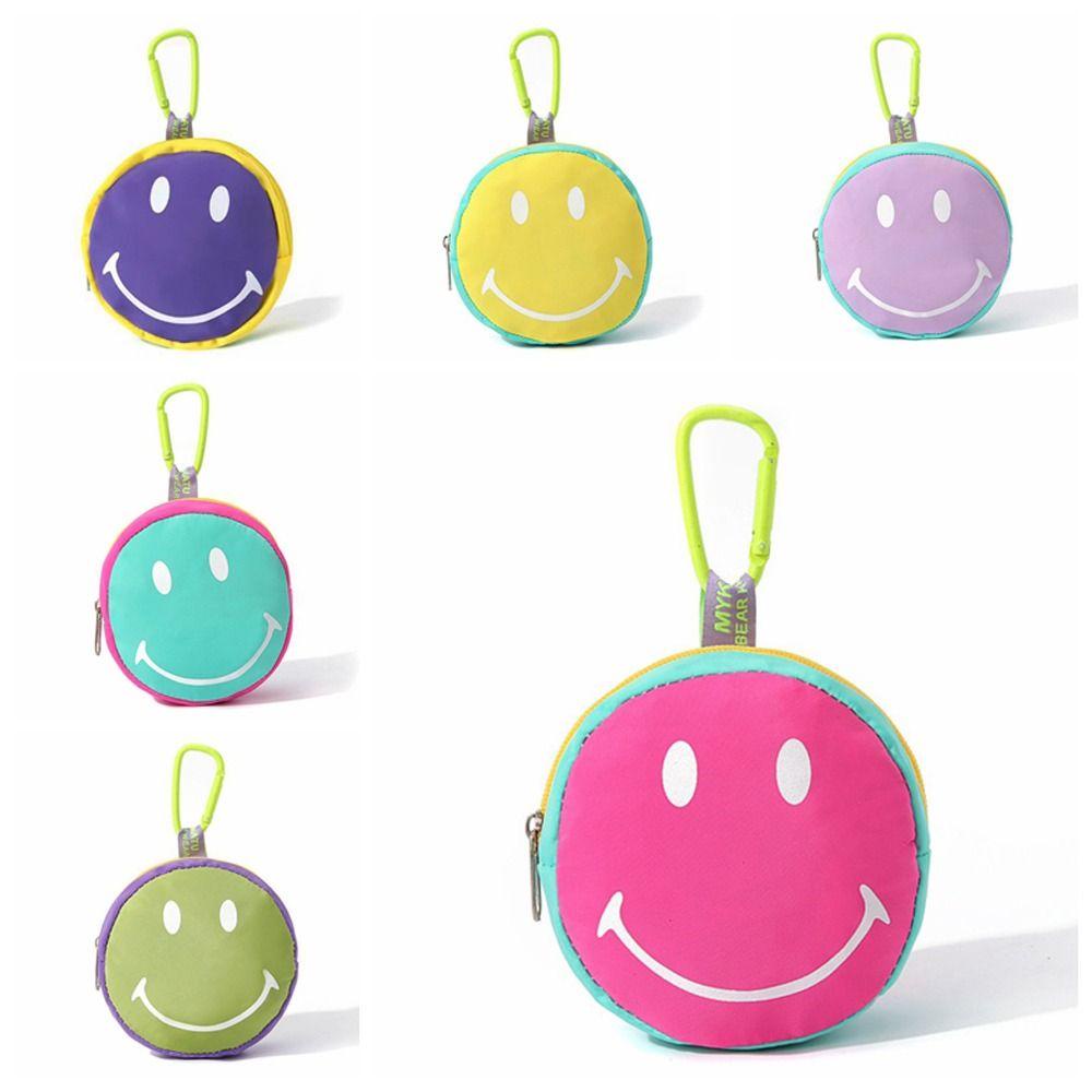 Daron1 Ví Đựng Tiền Xu / Tai Nghe mini Hình Mặt Cười Phong Cách Hàn Quốc
