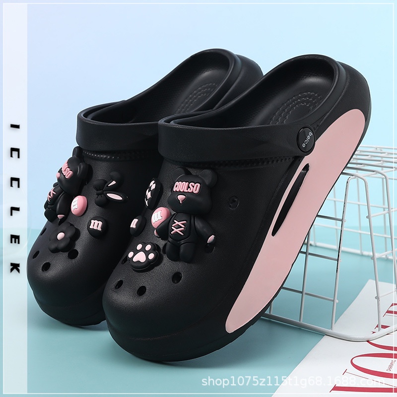 ICCLEK  dép sandal nữ giày sandal nữ dép đế cao đi biển  Đế chống trơn trượt Thoải mái Êm ái Thời trang FDL239162C37Z230915