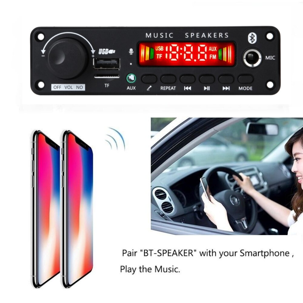 Bảng Mạch Khuếch Đại Âm Thanh 150w 12v 6.5mm fm radio tf usb Cho Xe Hơi