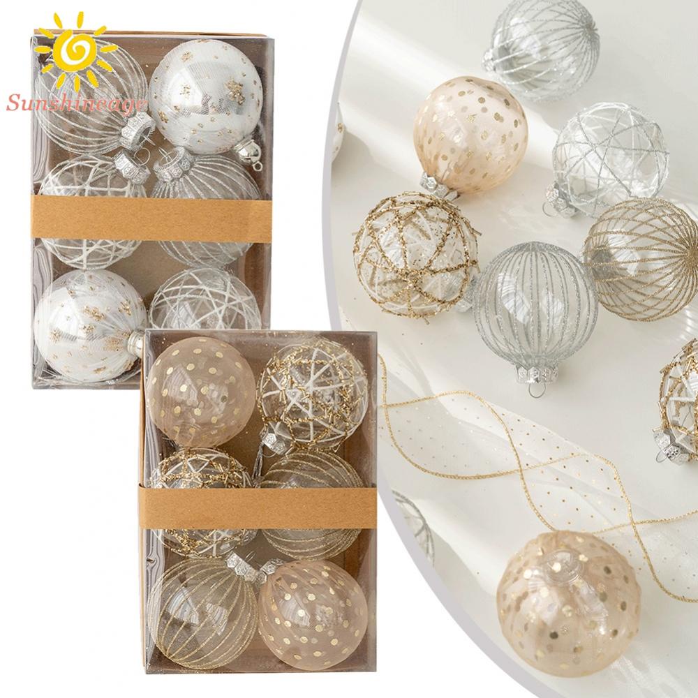 Set 6 Quả Châu 8cm Trang Trí Giáng Sinh Đẹp Mắt