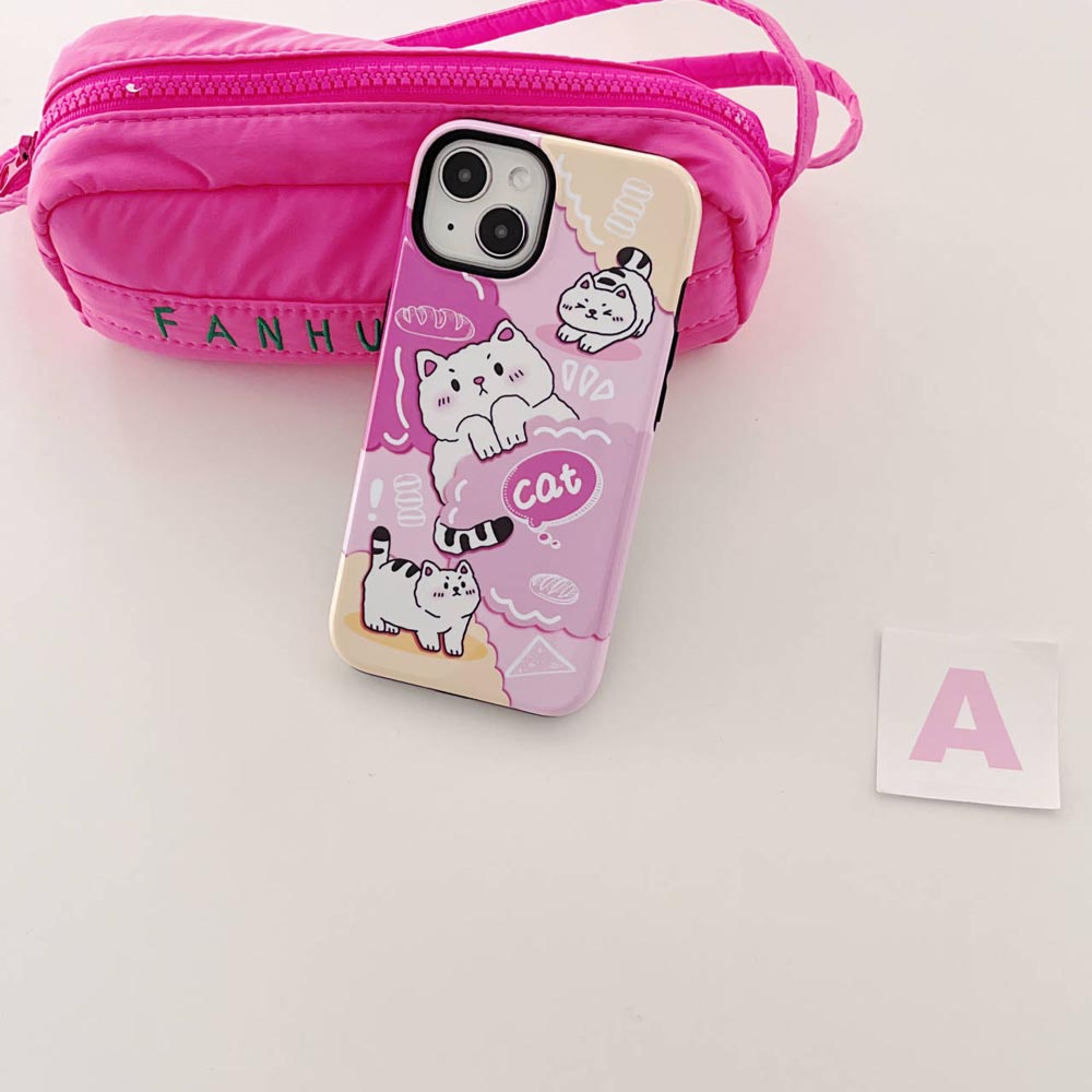 Vỏ Bao Da Điện Thoại Cứng Hình Mèo Ngủ Cho iphone 11 12 12pro 12promax 13 13pro 13promax 14 14pro 14promax Ốp