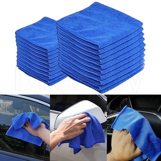 Khăn Lau Đánh Bóng Xe Hơi / Xe Máy Bằng Vải Sợi Nhỏ Mềm Mại Thấm Hút Nước Nhanh Màu Xanh Dương Có Thể Tái Sử Dụng