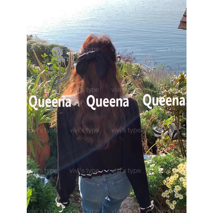 Queena Áo Len áo khoác cardigan thời trang Cute Casual INS A91K78H38Z230918