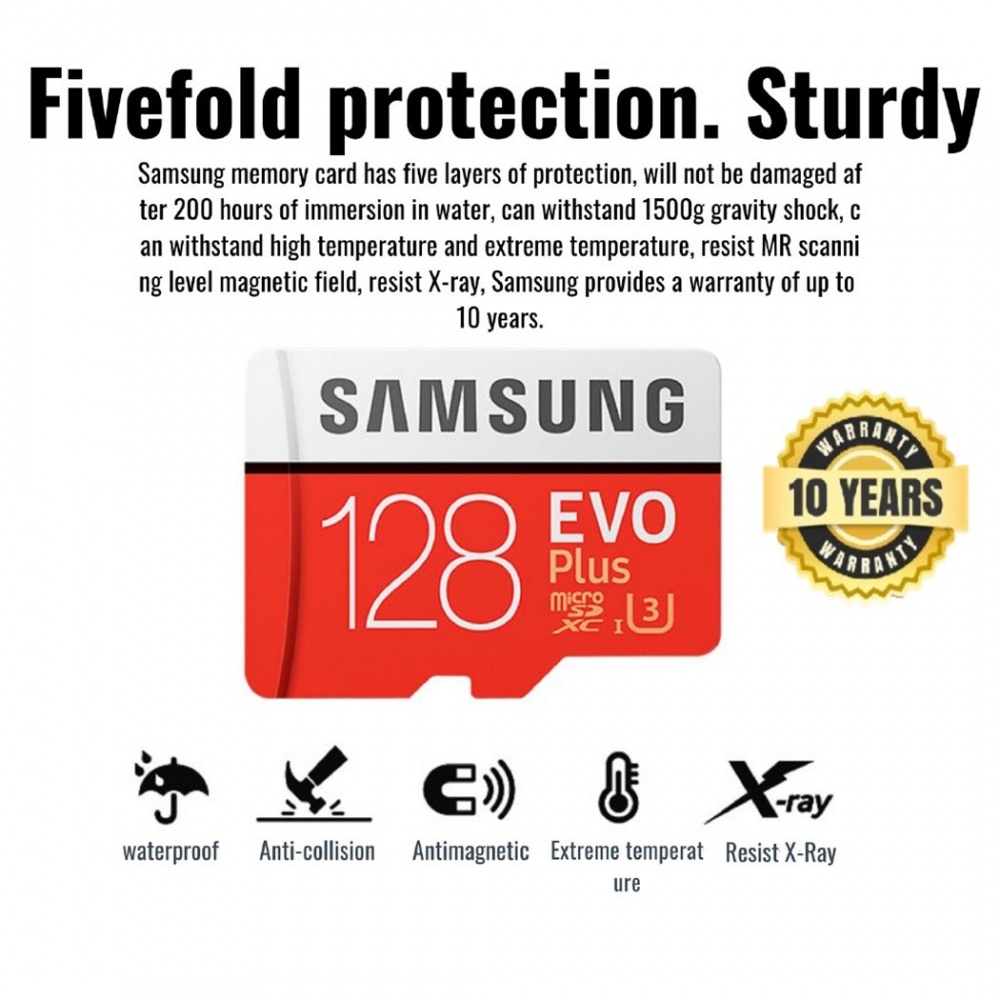 SAMSUNG Thẻ Nhớ micro sd card64 / 128 / 256 / 512gb Mới