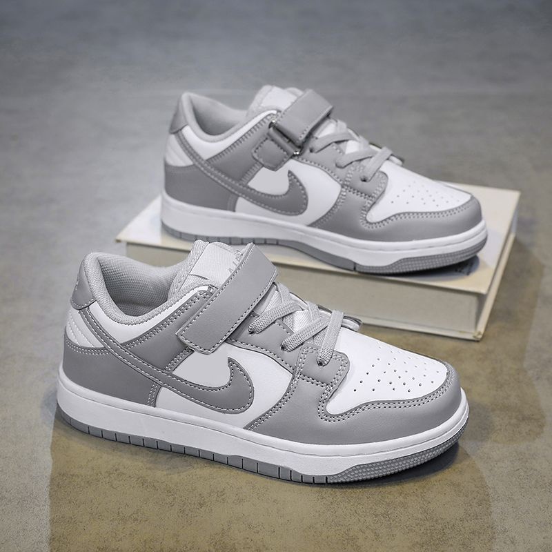 Giày Sneaker Aj Màu Trắng Đen Nhiều Màu Hình Gấu Trúc Mùa Hè Cho Học Sinh Tiểu Học