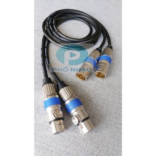 Cặp dây canon đực-cái sommer dài 0.3m-0.5m-0.8m-1m-1.5m-2m - dây âm thanh jack canon ra canon loại tốt