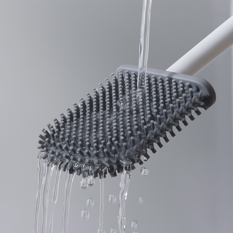 Bộ Cọ Chà toilet Bằng silicone Cán Dài Tiện Lợi Dành Cho Nhà Tắm