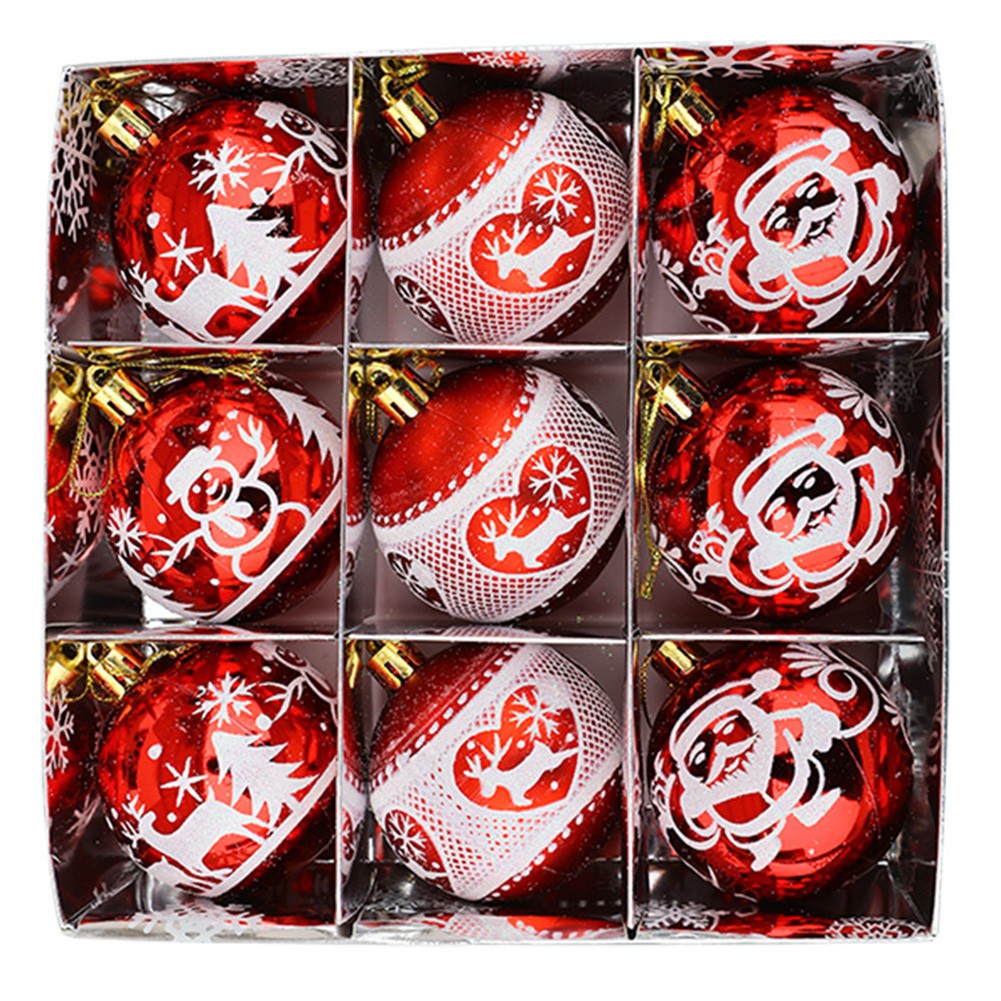Set 9 Trái Châu Trang Trí Cây Thông Noel