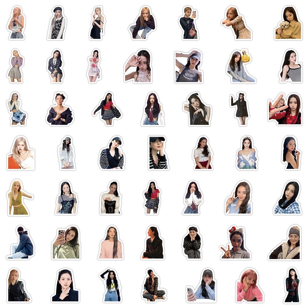 Set 100 Sticker kpop girl group BLACKPINK Hình Dán Để trang trí diy vỏ điện thoại di động / máy tính xách tay / mũ bảo hiểm / vali