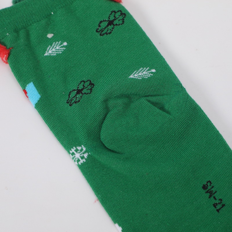 Cặp Đôi Vớ Giáng Sinh Năm Mới Bằng cotton Có Nam Châm Hình Dán Bàn Chân Dễ Thương