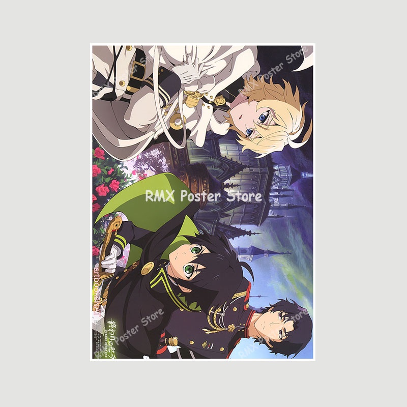 Tranh Cuộn In Hình Nhân Vật Hoạt Hình seraph of the end In the end In the end Bằng Giấy Trắng Treo Tường Trang Trí