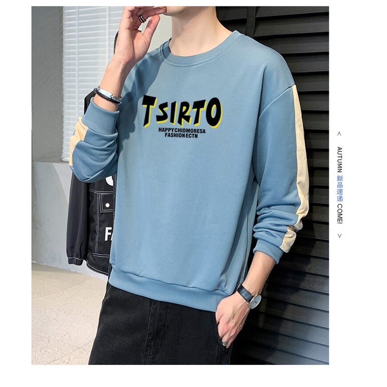 Áo sweater Tay Dài Cổ Tròn Dáng Rộng In Họa Tiết Thời Trang Mùa Thu Cho Nam
