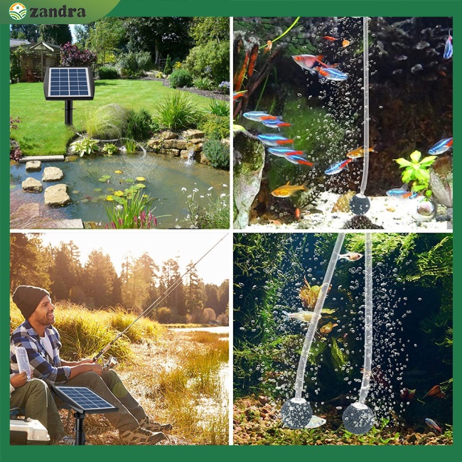 Máy Bơm Oxy Cho Bể Cá Dùng Năng Lượng Mặt Trời 3.7v 2200mah Tiện Dụng