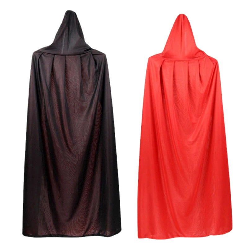 Hàng Có Sẵn Áo Choàng Hóa Trang Cướp Biển Mặt Đỏ Đen Có Mũ Trùm Đầu Hóa Trang halloween Cho Người Lớn Và Trẻ Em