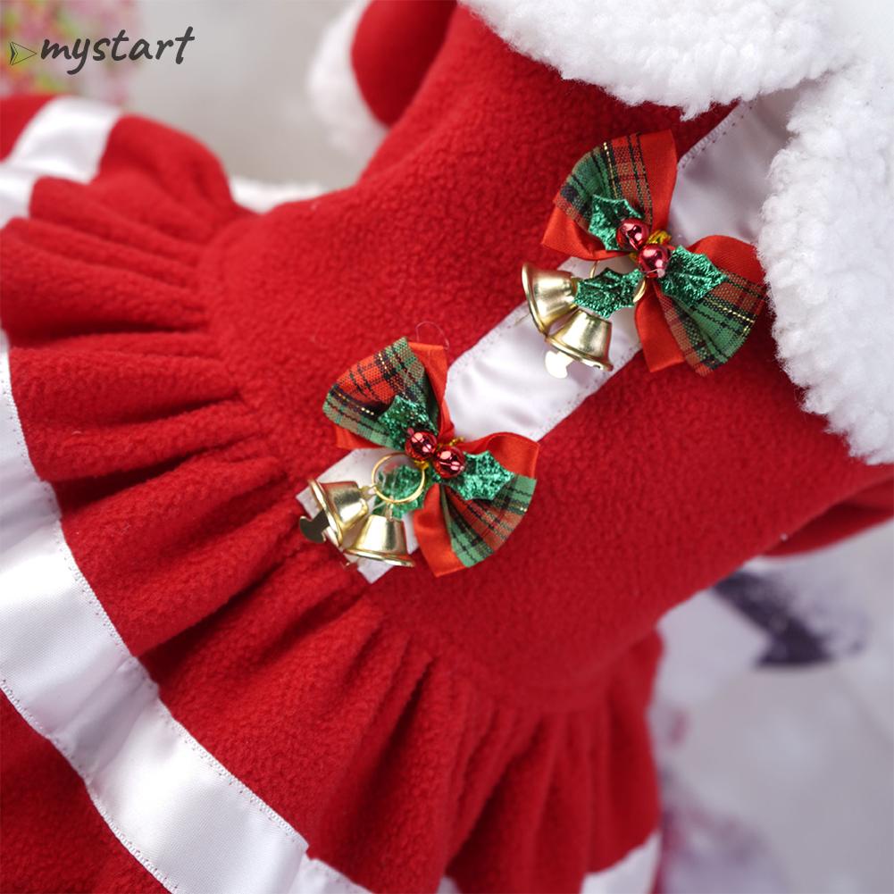 Đầm Giáng Sinh Màu Đỏ Thoải Mái Dễ Thương Cho Chó Mèo