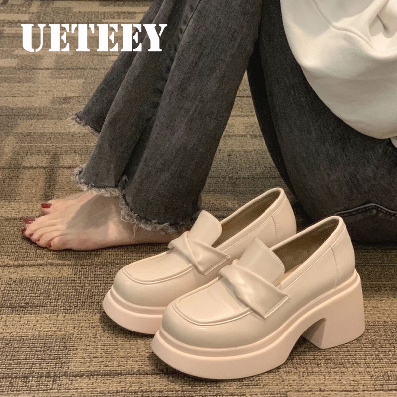 UETEEY giày búp bê giày mary jane dép đế cao Thoải Mái Xinh Xắn  Trẻ trung Lót êm ái Phối màu tinh tế Thoải mái B90G04W39Z230927
