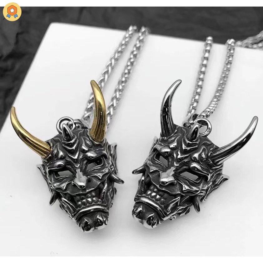 Vòng cổ Mặt Đầu Lâu Phong Cách Gothic Nhật Bản Cho Nam HYJP2