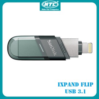 Usb 3.1 otg sandisk ixpand flash drive flip 32gb / 64gb / 128gb / 256gb - nhất tín computer