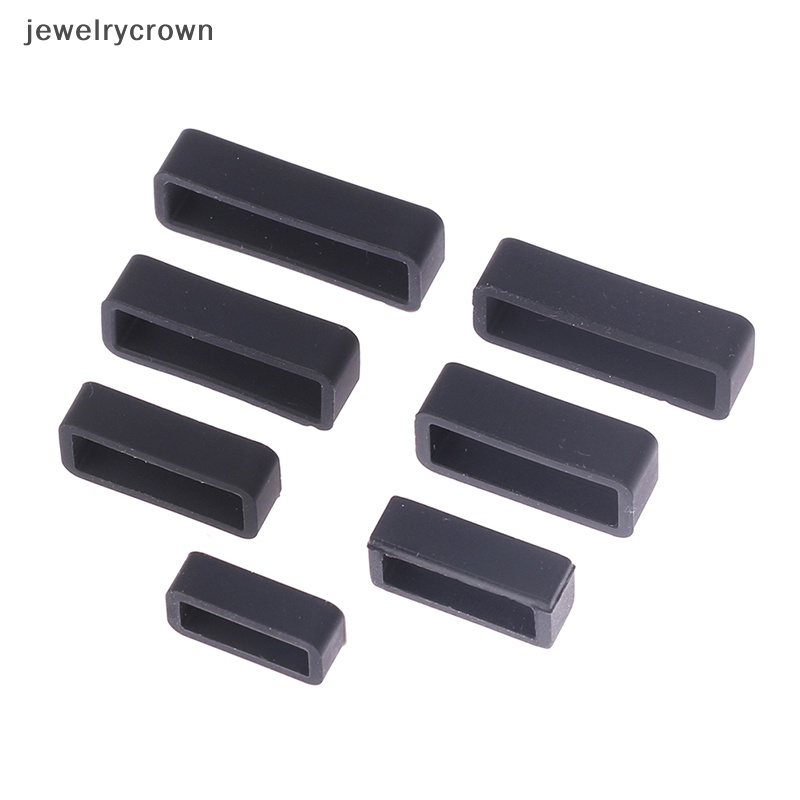 Vòng Cao Su Silicon Màu Đen 7 Kích Cỡ 14-26mm Chuyên Dụng Cho Đồng Hồ Đeo Tay