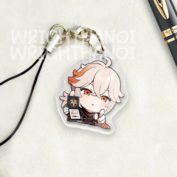 Móc treo điện thoại, dây đeo điện thoại, móc khóa acrylic Kazuha Genshin Impact anime chibi cute trang trí điện thoại